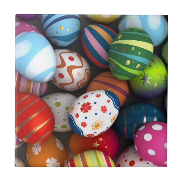 Easter Background Ceramic Tile (Front)
