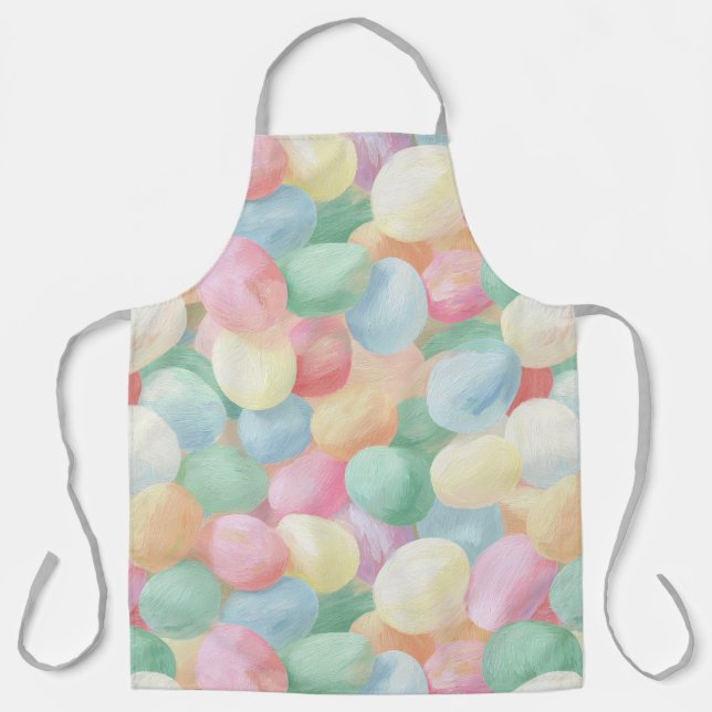 Easter background with coloured eggs apron (Front)