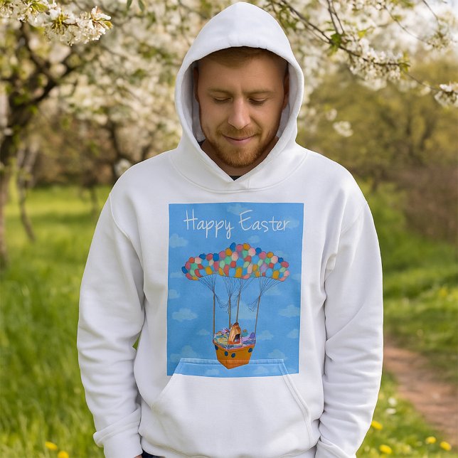 Easter Balloon Basket with Colourful Eggs  Hoodie (Creator Uploaded)