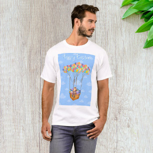 Easter Balloon Basket with Colourful Eggs  T-Shirt