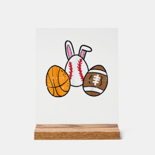 Easter Balls Basketball Baseball Football Boys Kid Acrylic Sign