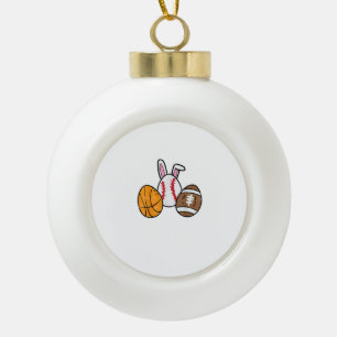 Easter Balls Basketball Baseball Football Boys Kid Ceramic Ball Christmas Ornament