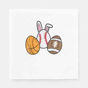 Easter Balls Basketball Baseball Football Boys Kid Napkin