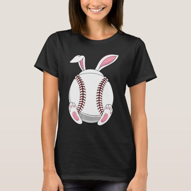 Easter Baseball Ball Easter Day  Easter Bunny Base T-Shirt (Front)