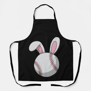 Easter Baseball Bunny Cute Rabbit Ears Apron