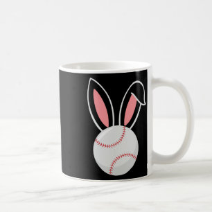 Easter Baseball Bunny Ears Fun Baseball Fan Easter Coffee Mug