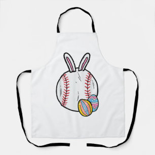 Easter Baseball Bunny Sports Men Boys Kids Toddler Apron