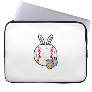 Easter Baseball Bunny Sports Men Boys Kids Toddler Laptop Sleeve