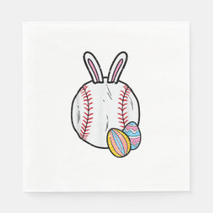 Easter Baseball Bunny Sports Men Boys Kids Toddler Napkin