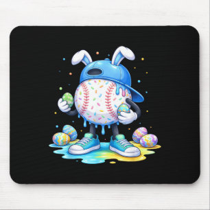 Easter Baseball Drip for Kids Boy Girl Toddlers Mouse Pad