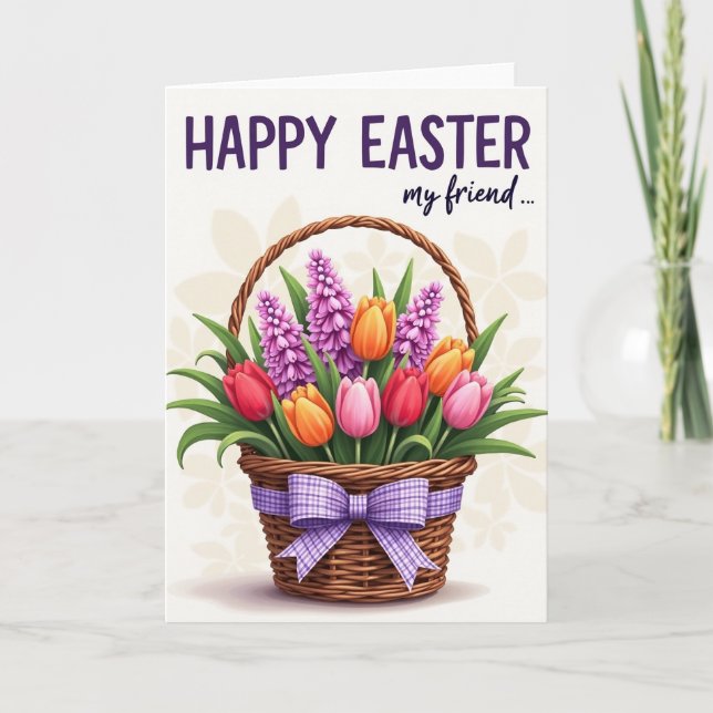 Easter Basket Blooms Card (Front)