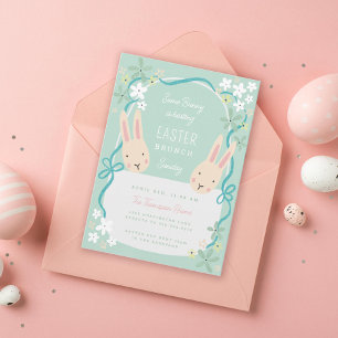 Easter Basket Bunnies Easter Invitation