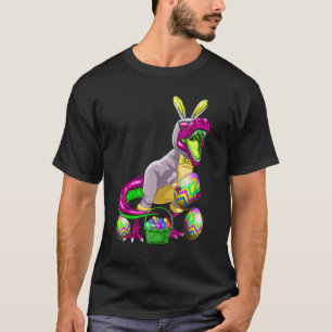 Easter Basket Bunny Dinosaur Egg T Rex Kids Boys T-Shirt