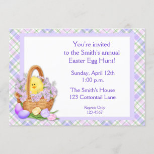 Easter Basket Chick Invitation