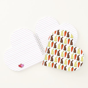 Easter Basket Chocolate Bunny Rabbit Carrot Candy Notebook