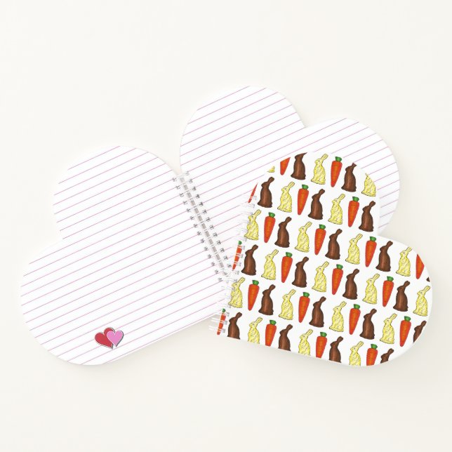 Easter Basket Chocolate Bunny Rabbit Carrot Candy Notebook (Inside)