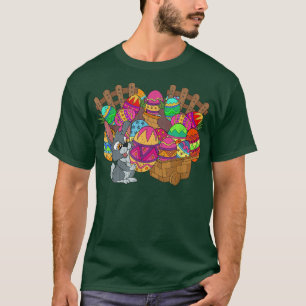 Easter Basket Cute Easter Eggs Bunny Rabbit Happy  T-Shirt