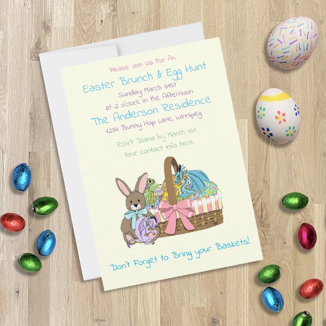Easter Basket Dragons Invitation (Creator Uploaded)