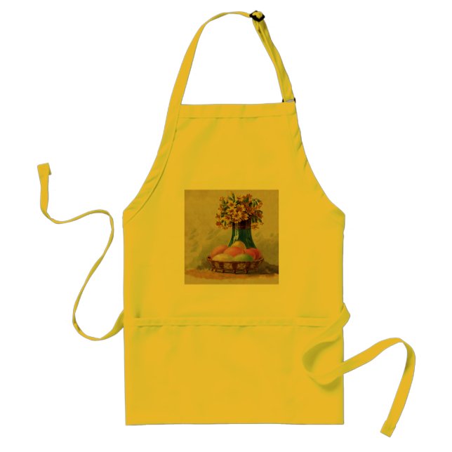 Easter Basket Eggs Flowers Antique Standard Apron (Front)