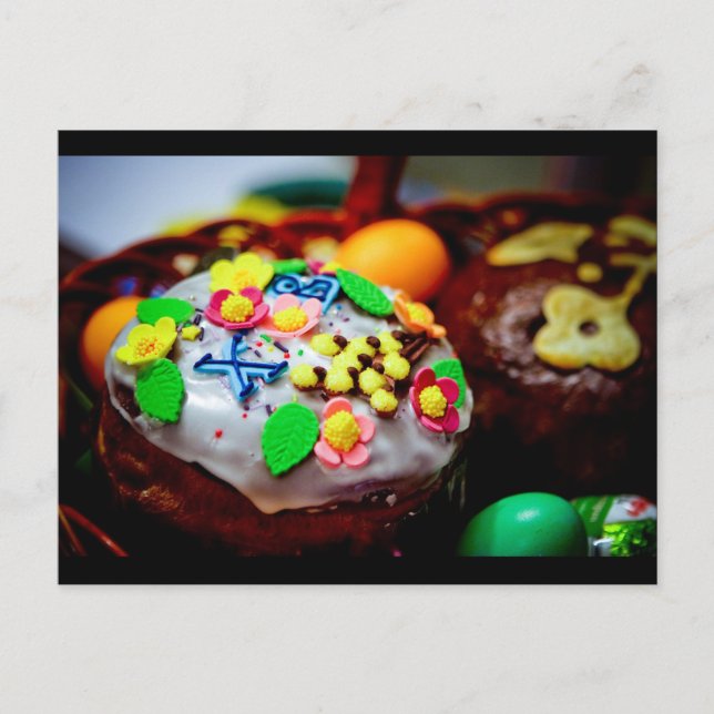 Easter Basket Holiday Postcard (Front)