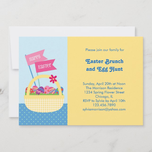 Easter Basket Invitation (Front)