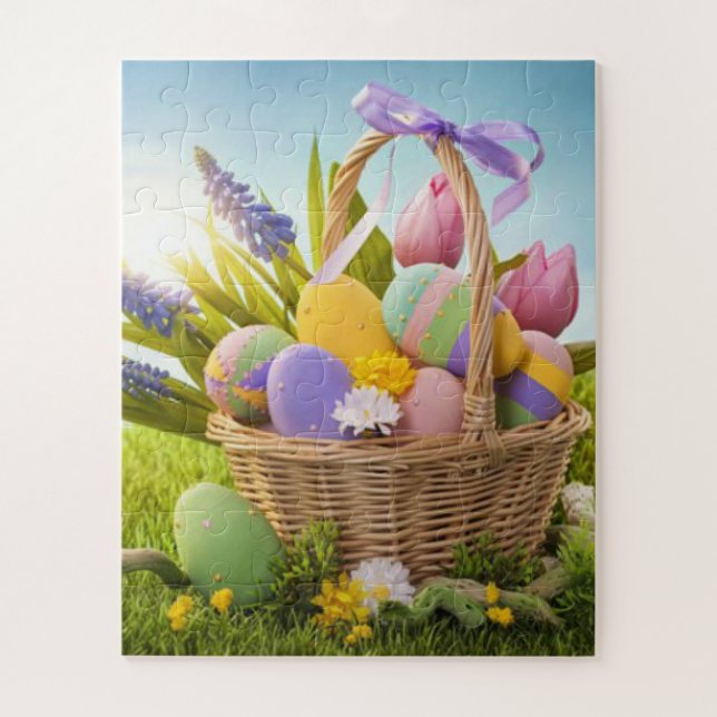 Easter basket jigsaw puzzle (Vertical)