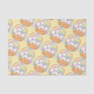 Easter Basket Of Bunnies Tissue Paper