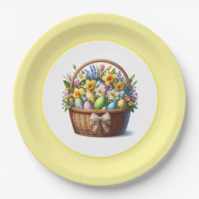Easter Basket  Paper Plate (Front)