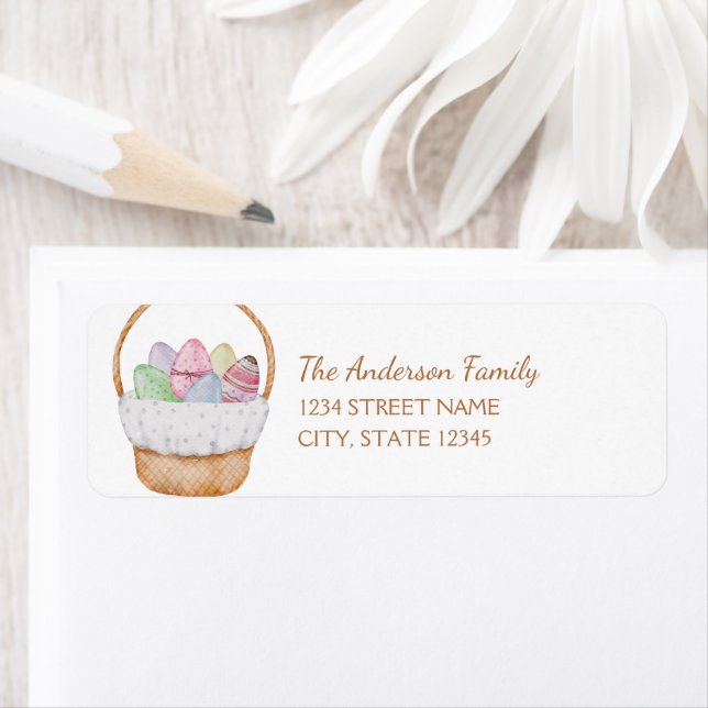 Easter Basket Return Address Label (Insitu)