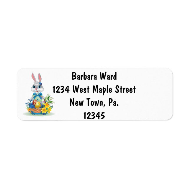 Easter Basket Return Address Label (Front)