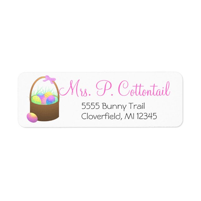 Easter Basket Return Address Labels (Front)