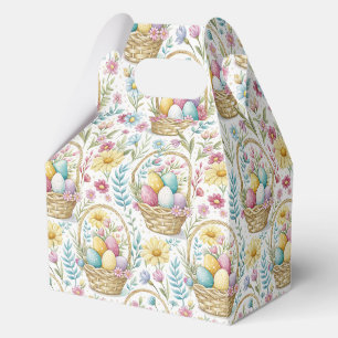 Easter Basket & Spring Floral Pattern Favour Box