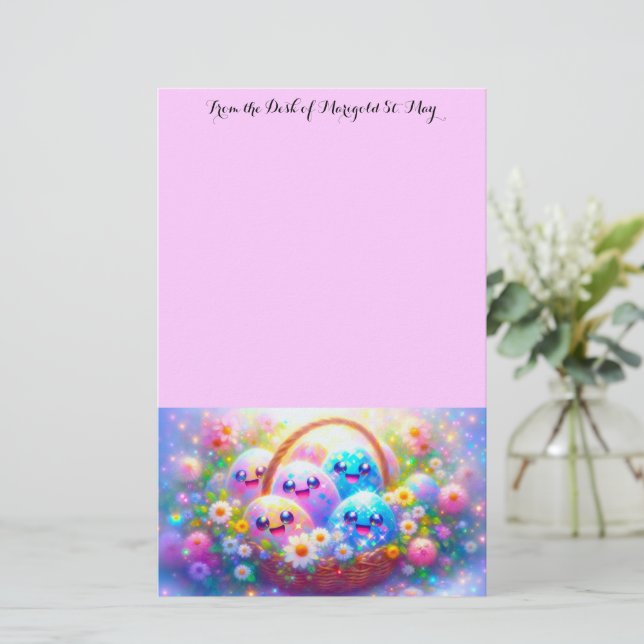 Easter Basket Stationery (Standing Front)