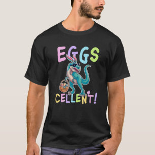 Easter Basket Stuffers Kids Cute T Rex Bunny Egg E T-Shirt