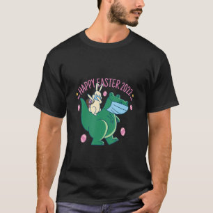 Easter Basket Stuffers Kids Cute T Rex Bunny Egg E T-Shirt