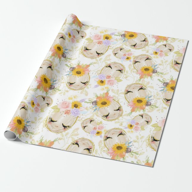 Easter Basket Stuffers Wrapping Paper (Unrolled)