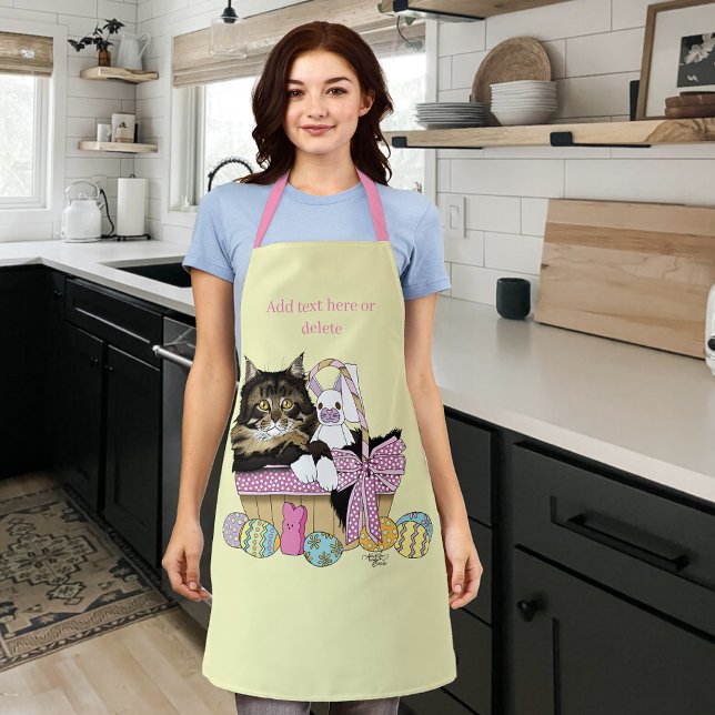 Easter Basket Tabby Kitten Apron (Creator Uploaded)