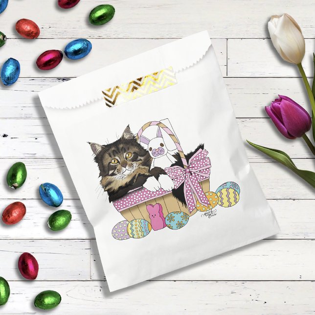 Easter Basket Tabby Kitten  Favour Bag (Creator Uploaded)