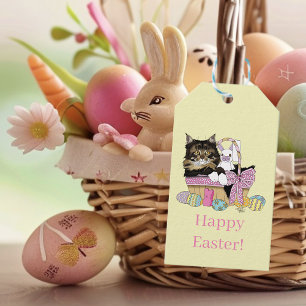 Easter Basket TabbyKitten Gift Tags