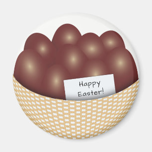 Easter Basket with Chocolate Eggs Magnet