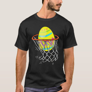 Easter Basketball Egg Hunting Kids Teens 2 T-Shirt