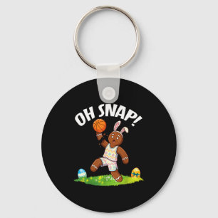 Easter Basketball Gingerbread Man Oh Snap Broken A Key Ring