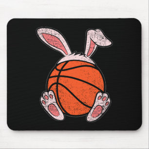 Easter Basketball Lover Bunny Ears Ball Cute Rabbi Mouse Pad