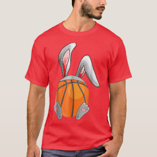 Easter Basketball Rabbit Bunny Easter Day Stocking T-Shirt