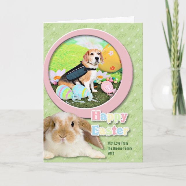 Easter - Beagle - Brady Holiday Card (Front)