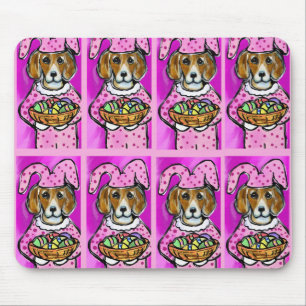 EASTER BEAGLE MOUSE PAD