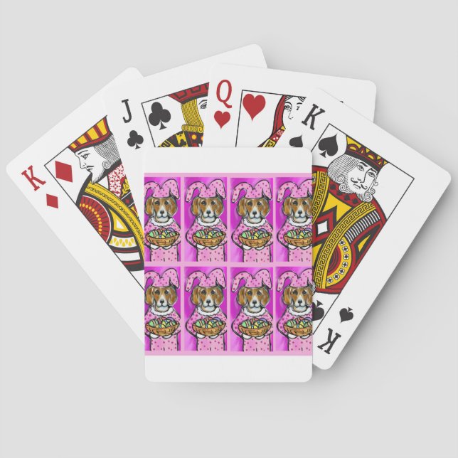 EASTER BEAGLE PLAYING CARDS (Back)