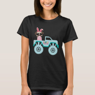 Easter Bearded Dragon Bunny Riding Monster Truck T T-Shirt