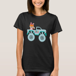 Easter Bearded Dragon Bunny Riding Monster Truck T T-Shirt