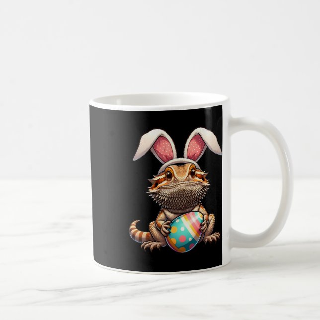 Easter Bearded Dragon Pets Pet Egg Eggs Bunny Men  Coffee Mug (Right)
